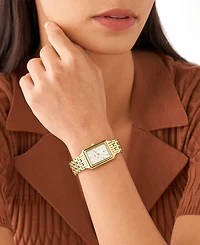 Fossil Women's Raquel Gold-Tone Stainless Steel Bracelet Watch, 23mm