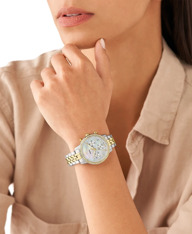 Fossil Women's Neutra Two-Tone Stainless Steel Bracelet Watch, 36mm