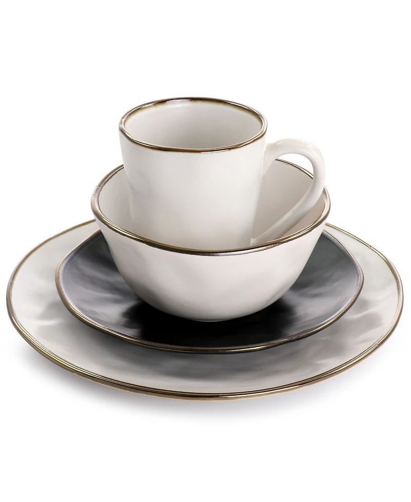 Elama Andres 16 Pc. Stoneware Dinnerware Set, Service for 4