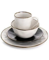 Elama Andres 16 Pc. Stoneware Dinnerware Set, Service for 4