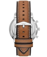 Fossil Men's Neutra Chronograph Brown Leather Strap Watch, 44mm