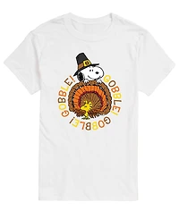 Airwaves Men's Short Sleeve Peanuts Gobble T-shirt