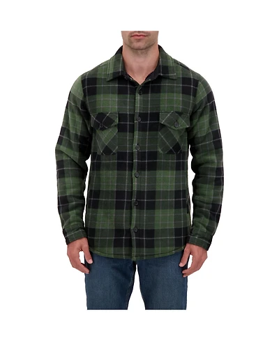 Heat Holders Men's Jax Long Sleeve Plaid Shirt Jacket