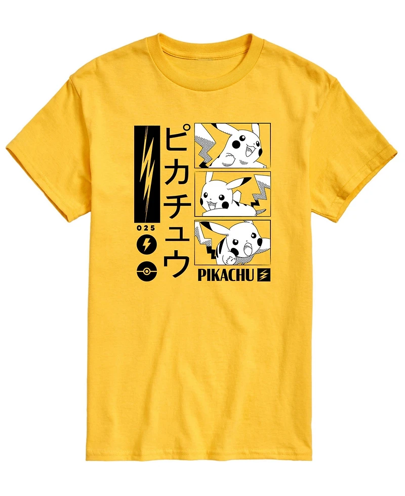 Airwaves Men's Pokemon Kanji Pika Graphic T-shirt