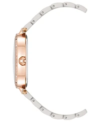 Anne Klein Women's Three-Hand Quartz Taupe Ceramic Bracelet Watch, 27mm