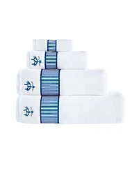 B by Brooks Brothers Fancy Border Turkish Cotton Washcloth, 12" x 12"