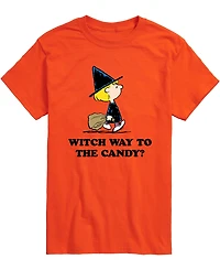 Airwaves Men's Peanuts Witch Way Candy T-shirt