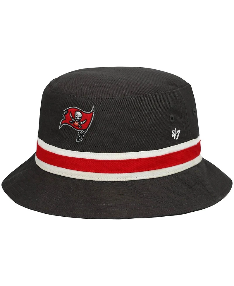 Men's '47 Graphite Tampa Bay Buccaneers Striped Bucket Hat