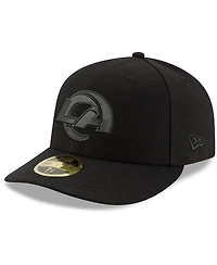 Men's New Era Black Los Angeles Rams on Low Profile 59FIFTY Ii Fitted Hat