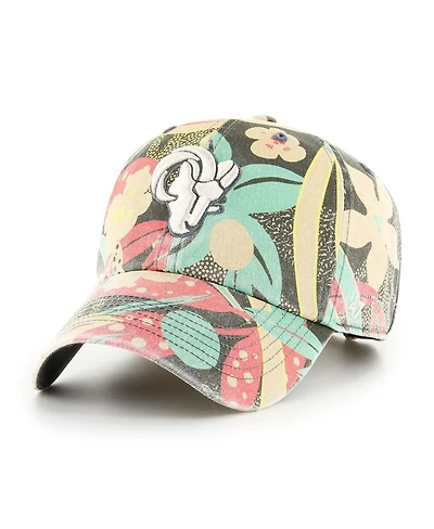 Women's '47 Charcoal Los Angeles Rams Plumeria Clean Up Adjustable Hat