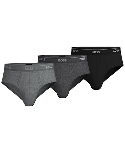Boss by Hugo Men's 3-Pack Classic Assorted Color Solid Briefs