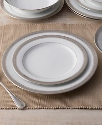 Noritake Crestwood Platinum Set of 4 Dinner Plates, Service For 4