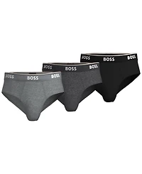 Boss by Hugo Men's Power 3-Pack Tipped Logo Waistband Briefs
