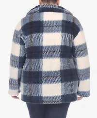 White Mark Plus Plaid Shacket Jacket