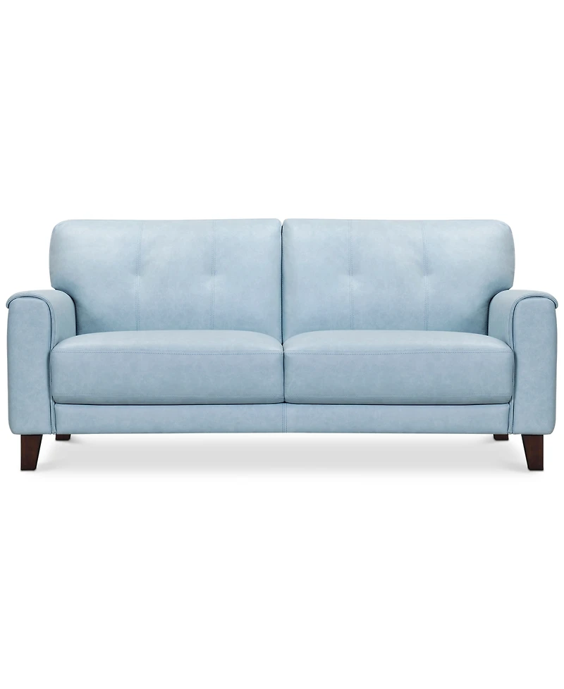Closeout! Ashlinn 81" Tufted Pastel Leather Sofa, Created for Macy's