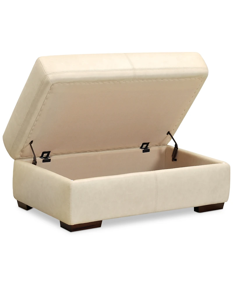 Closeout! Ashlinn 43" Pastel Leather Storage Ottoman, Created for Macy's