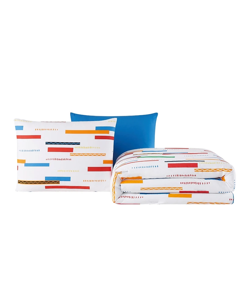 Crayola Serpentine Stripe 2 Piece Comforter Set, Twin