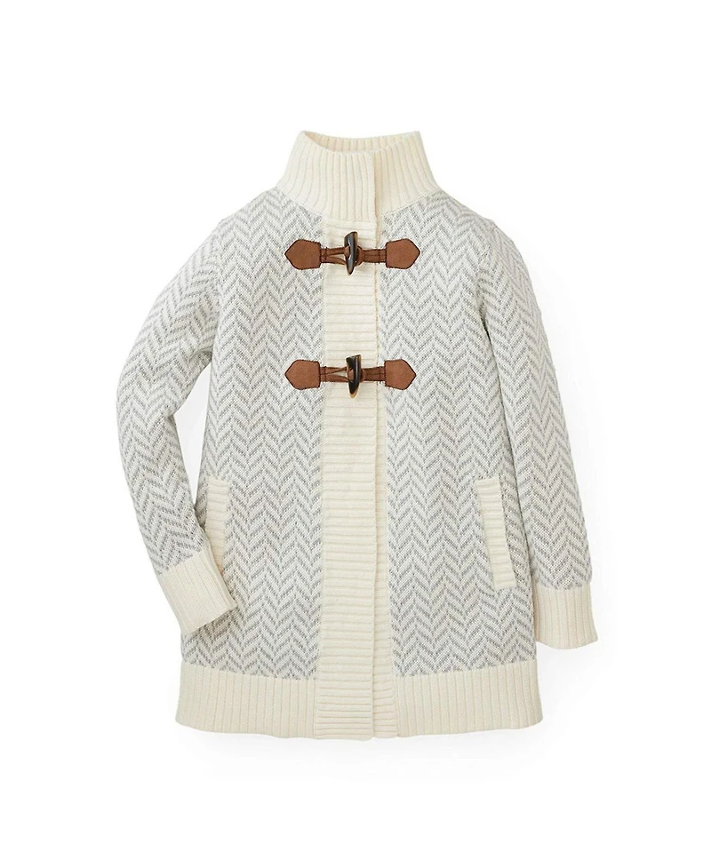 Hope & Henry Baby Girls Toggle Sweater Cardigan