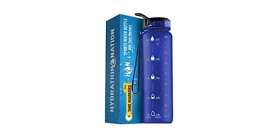 Hydration Nation Water Bottle With Time Marker 32oz