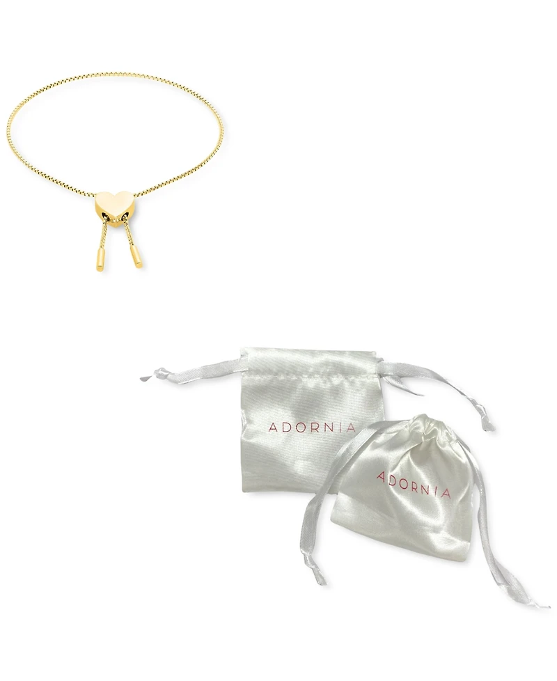 Adornia Heart Bolo Bracelet