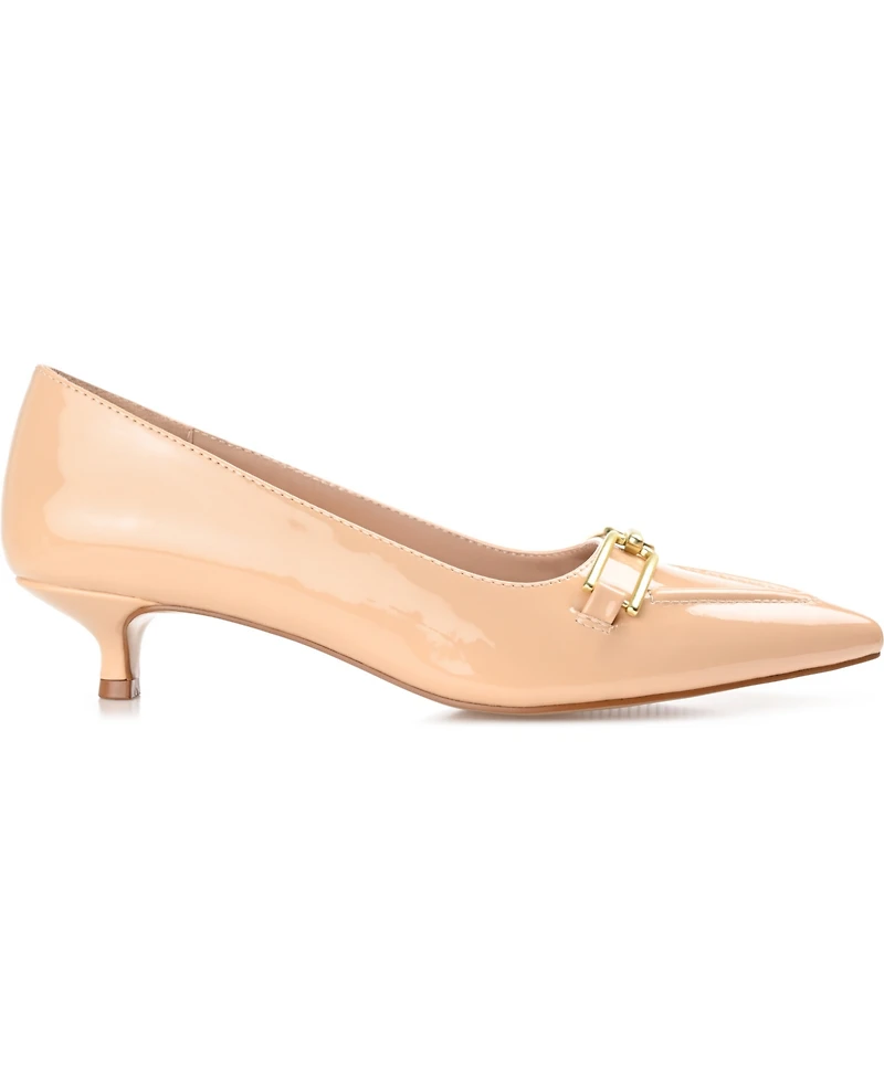 Journee Collection Women's Rumi Pointed Toe Kitten Heel Pumps