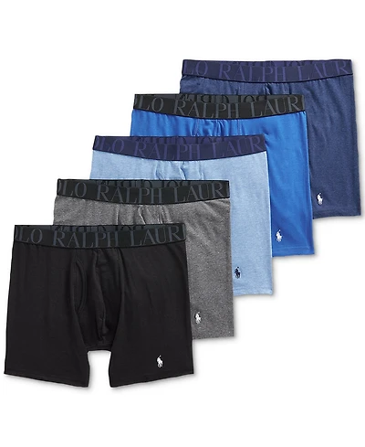 Polo Ralph Lauren Men's 5-Pack Stretch Classic Fit Boxer Briefs