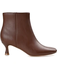Journee Collection Women's Kelssa Square Toe Kitten Heel Dress Booties
