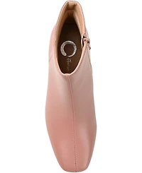 Journee Collection Women's Kelssa Square Toe Kitten Heel Dress Booties