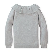 Hope & Henry Baby Girls Ruffle Collar Sweater