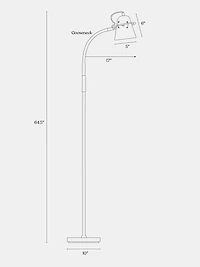 Zoey 65" Led Gooseneck Floor Lamp with Adjustable Light Colors