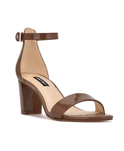 Nine West Women's Pruce Round Toe Block Heel Dress Sandals