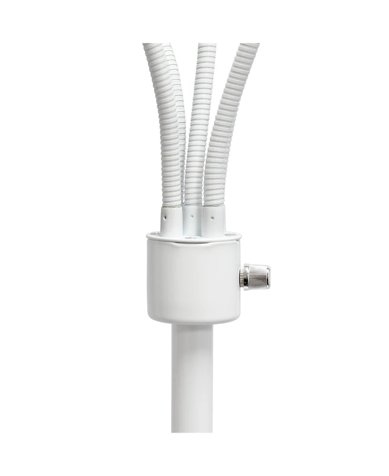 Simple Designs 5 Light Adjustable Gooseneck Floor Lamp with Shades
