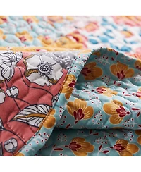 Greenland Home Fashions Carlie Calico 3-Pc. Quilt Set, Full/Queen