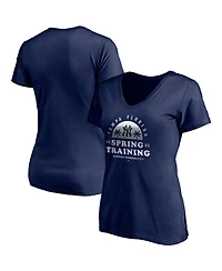 Women's Fanatics Navy New York Yankees 2021 Spring Training Upper Deck V-neck T-shirt