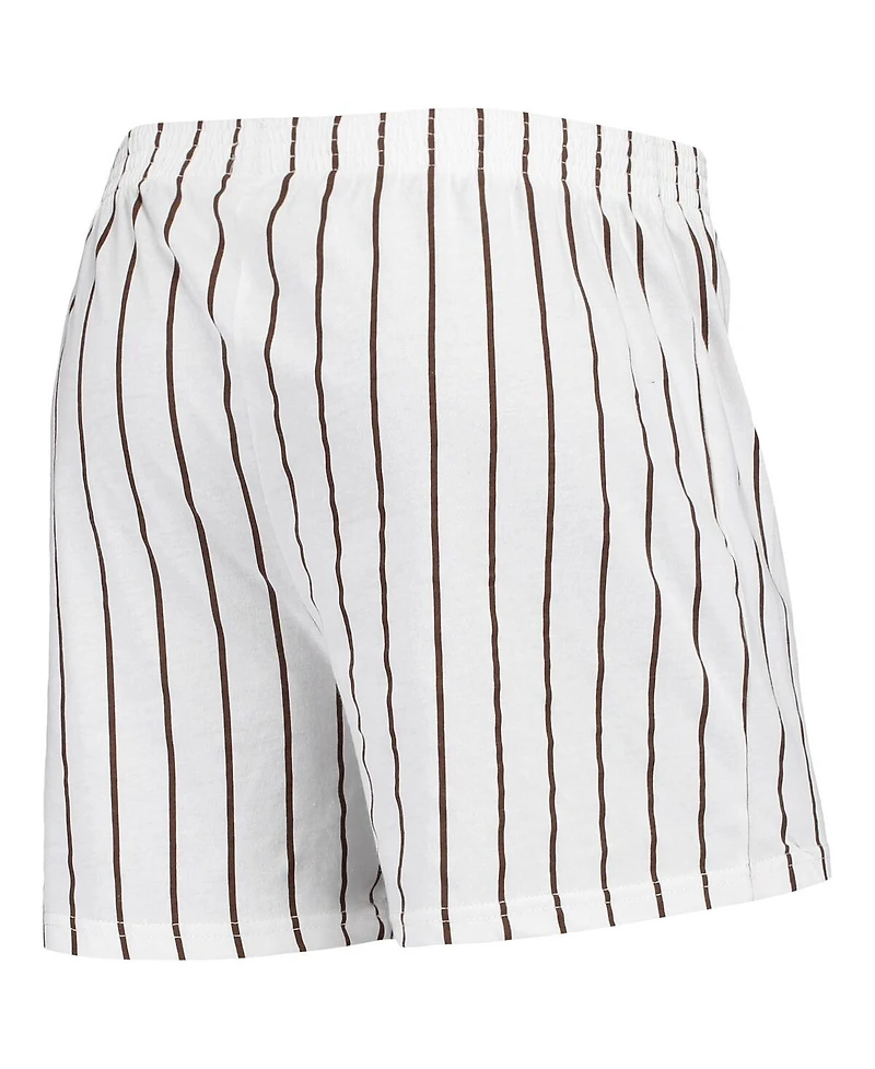 Men's Concepts Sport White San Diego Padres Vigor Pinstripe Boxer Shorts