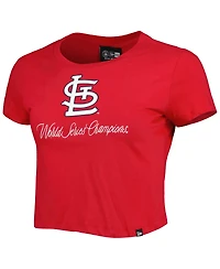 Women's New Era Red St. Louis Cardinals Historic Champs T-shirt