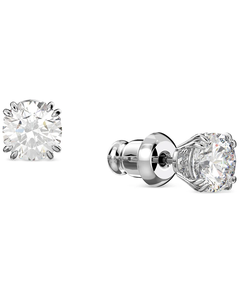 Swarovski Silver-Tone 2-Pc. Set Crystal Earrings and Necklace, 14-7/8" + 2" extender