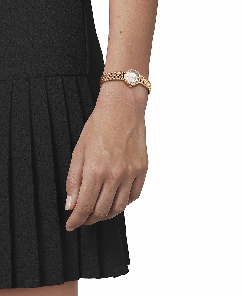 Tissot Women's Swiss Lovely Rose Gold Pvd Stainless Steel Bracelet Watch 20mm