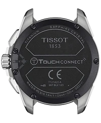 Tissot Men's Swiss T-Touch Connect Solar Blue Textile & Leather Strap Smart Watch 48mm
