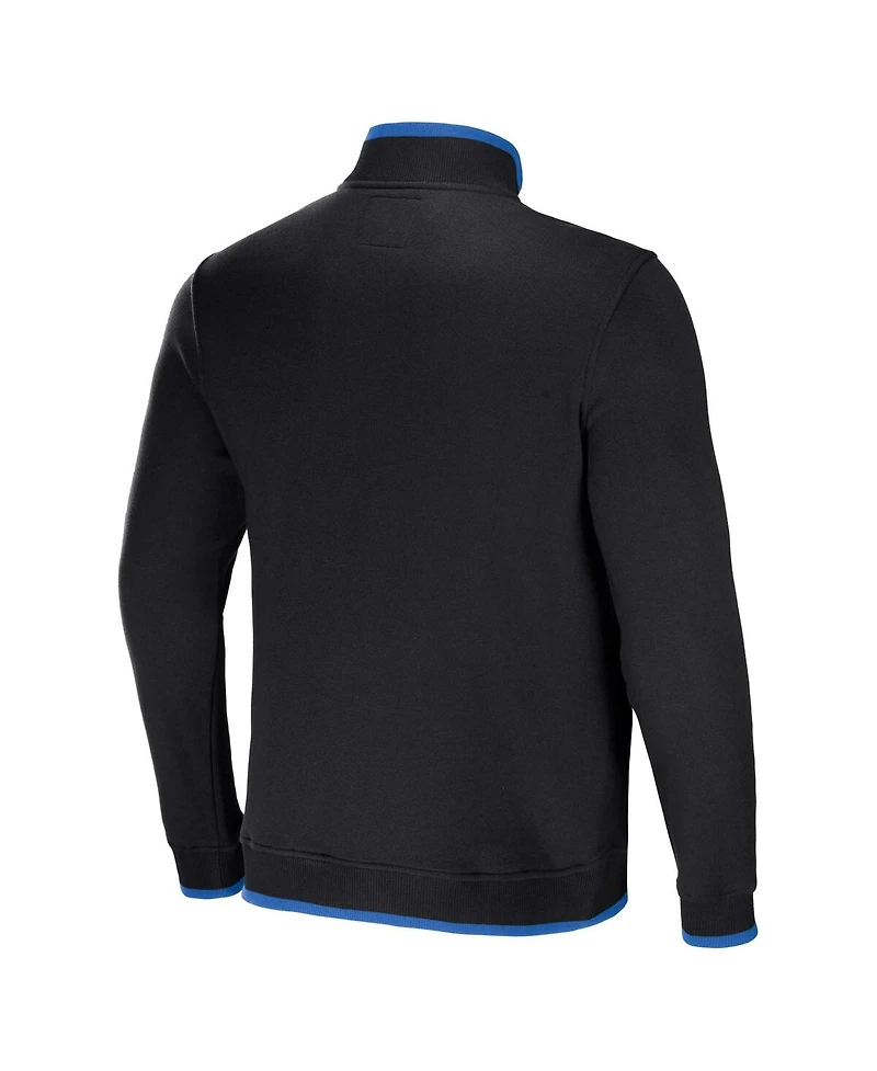 Men's Nfl x Darius Rucker Collection by Fanatics Black Los Angeles Chargers Logo Quarter-Zip Top