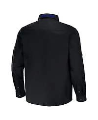 Men's Nfl x Darius Rucker Collection by Fanatics Black Los Angeles Rams Convertible Twill Long Sleeve Button-Up Shirt
