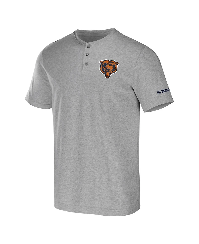 Men's Nfl x Darius Rucker Collection by Fanatics Heather Gray Chicago Bears Henley T-shirt
