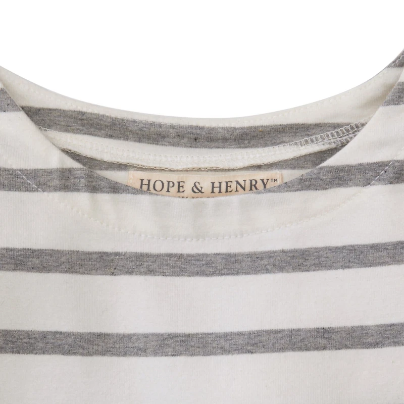 Hope & Henry Baby Girls Organic Cotton Lightweight Blocked Skater Dress