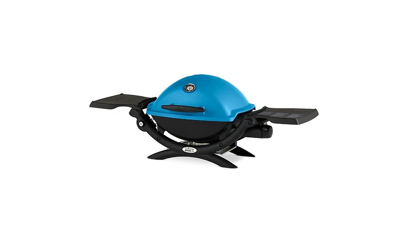 Weber Q 1200 Gas Grill (Blue) And Adapter Hose