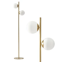 Sphere 65" Led Modern Tree Floor Lamp with Frosted Globes