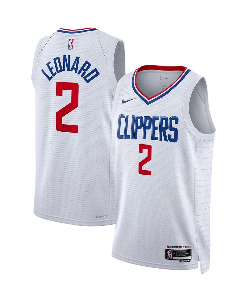 Men's Nike Kawhi Leonard White La Clippers Swingman Jersey - Association Edition
