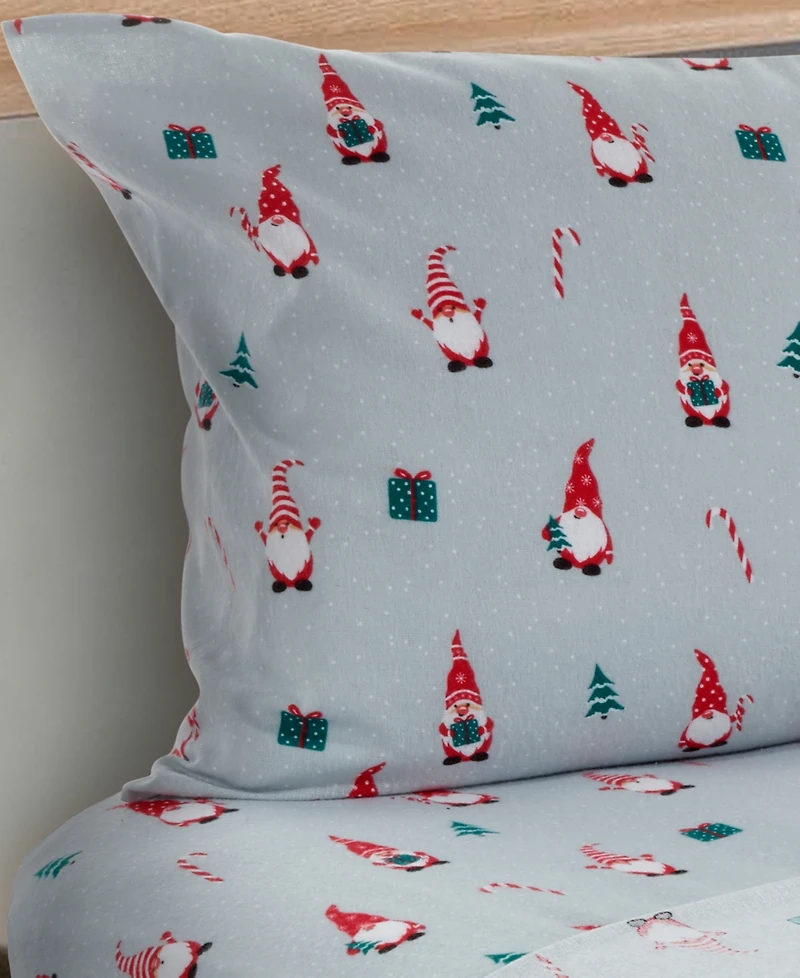 Avanti Printed 100% Brushed Cotton Flannel -Pc.Sheet Set