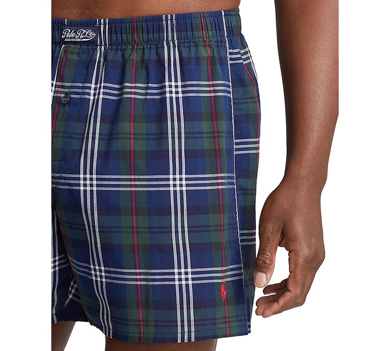 Polo Ralph Lauren Men's Plaid Single-Button Fly Boxers
