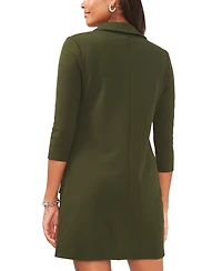Msk Women's Grommet-Trim 3/4-Sleeve Shift Dress