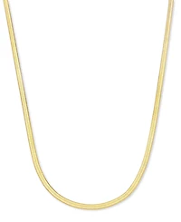 Lola Ade 18k Gold-Plated Stainless Steel Herringbone Chain 17-3/4" Collar Necklace